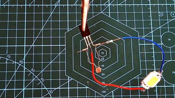 آموزش ساخت مدار ساده روشن شدن اتوماتیک LED در تاریکی